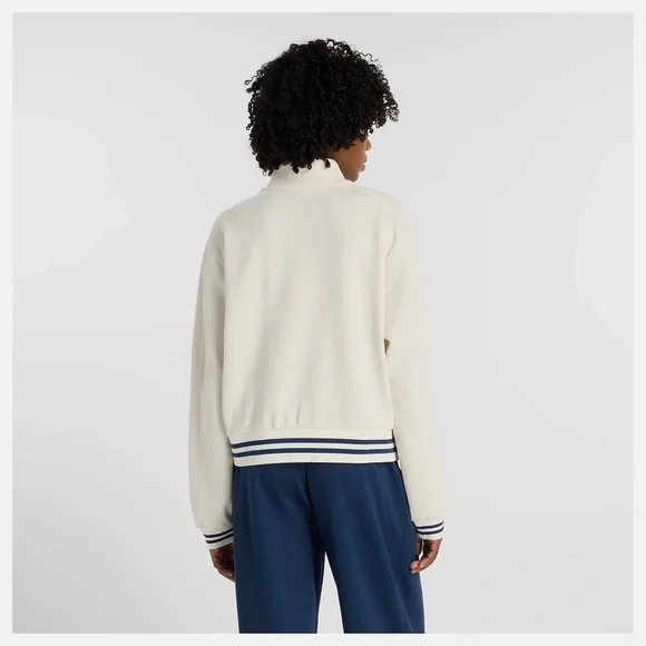 New Balance Post Season Pique Track Jacket bomber Jacket - Picture 2 of 6